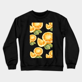 Orange fruit_pattern Crewneck Sweatshirt